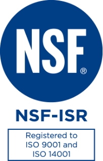NSF NSF-ISR Registered to ISO 9001 and ISO 14001